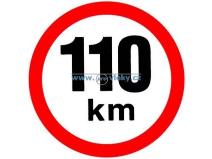 Samolepka rychlost 110 km/hod 15cm