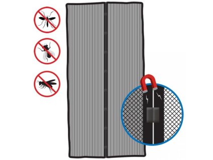 Dveřní síť s magnetickým uzávěrem