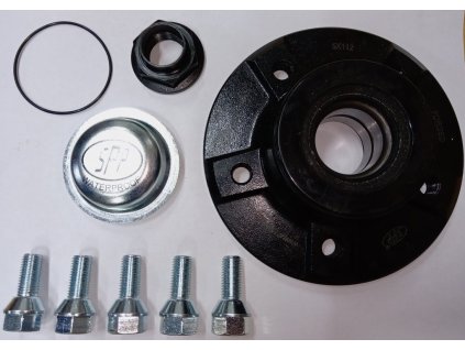 Náboj komplet 112x5 (ložisko,5x šroub,matice,víčko) SPP ložisko 34x64mm