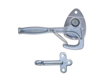 Uzávěr bočnic FBS s pružinou levý 170mm včetně protikusu II. jakost