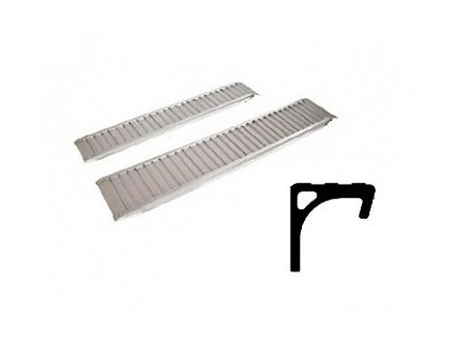 Nájezd hliníkový délka 2500mm zatížení 1355kg/ks typ A