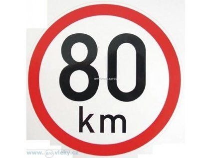 Samolepka rýchlosť 80 km / hod