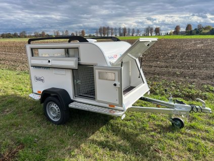Príves na prepravu 3 psov Tomplan DOG 3 SP 750kg+ el. vetranie + zav. priestor