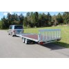 Přívěs Lider plato 5,06x2,15 3500kg stav. oje, nájezdy, hydr. sklopný