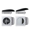 PLUS FAN – Automatischer Dachventilator 400x400 mm für Wohnmobile und Caravans mit LED-Beleuchtung und Verdunkelungsrollo, Schwarz / Rauch