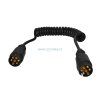 Spirálový prodlužovací kabel 12V 2x 7-pól. vidlice
