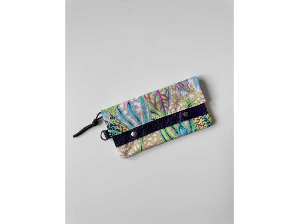 Midi peněženka listy pastel