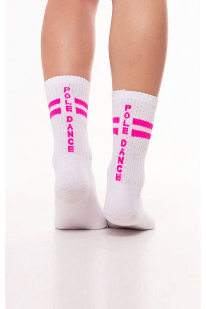 Ponožky neon růžové1