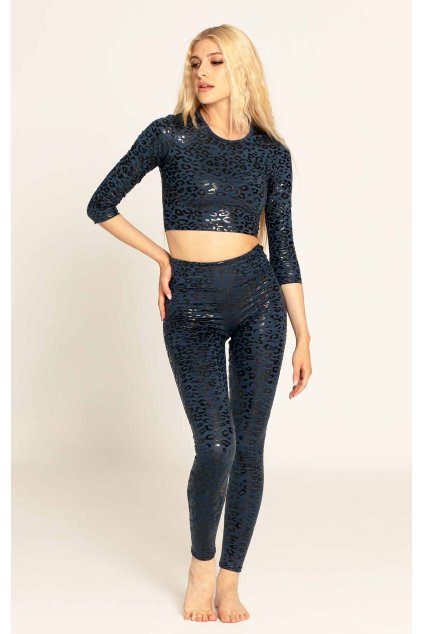 LEGGINGS STICKY SUPERHERO HIGH WAIST LEOPARD DENIM 01