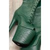 HIGH BOOTS GREEN SNAKE OPEN TOES 8″ HEEL 5