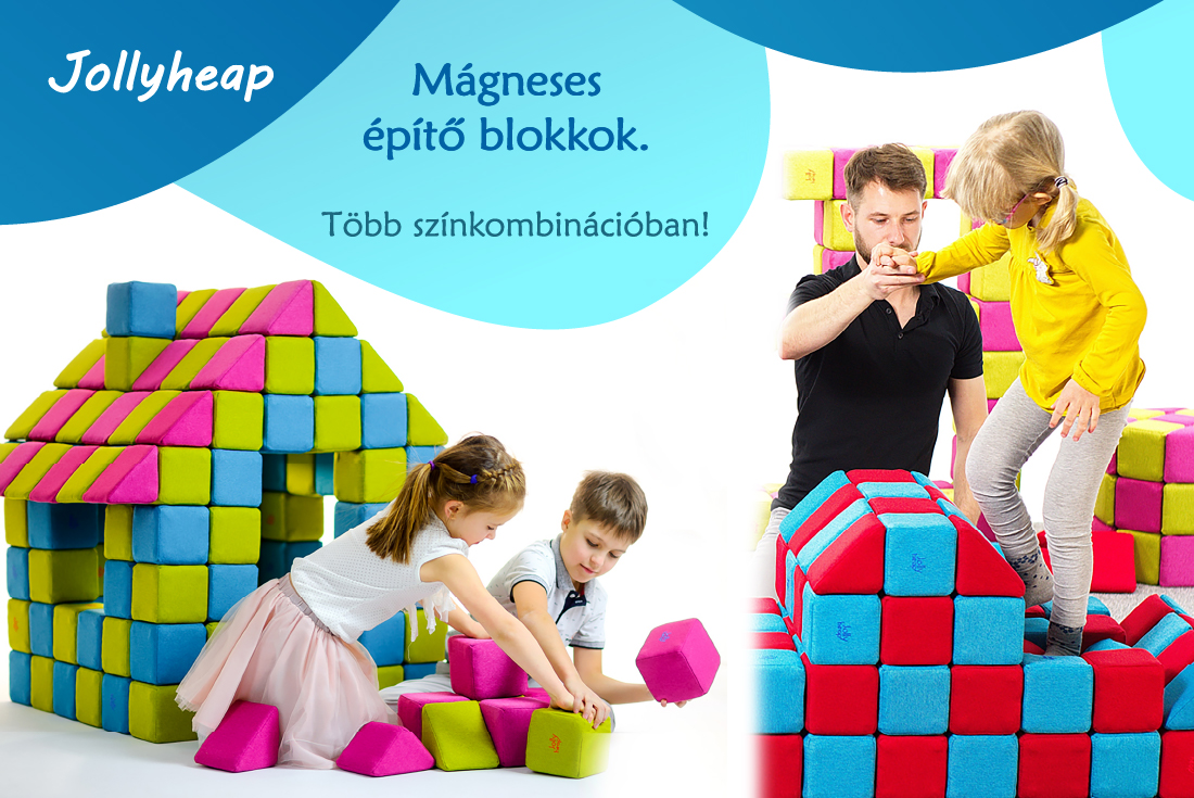 JollyHeap - Mágneses építő blokkok, építőkészletek