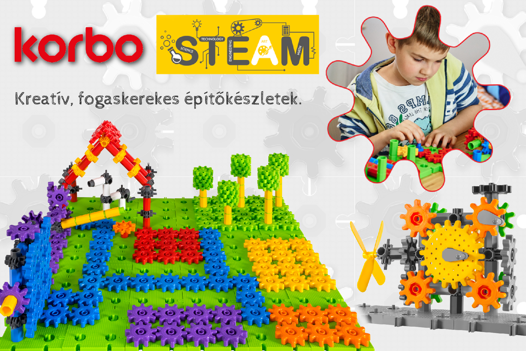 Kreatív fogaskerekes építőkészletek
