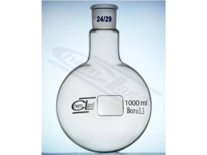 08-057.202.29 - Gömblombik, 1000 ml-es, boroszilikát üveg NS24/29 csiszolt nyakkal