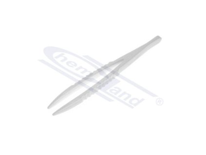 02-319.950-120 - Csipesz 120 mm, hegyes végű, rugalmas, fehér PP