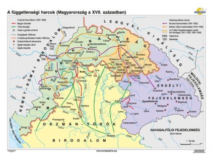 A függetlenségi harcok (Magyarország a XVII. században) falitérkép