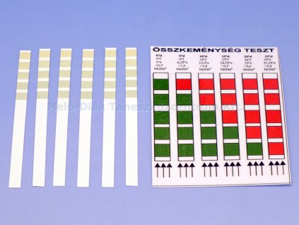 Összkeménység tesztcsomag (6 db tesztcsík)