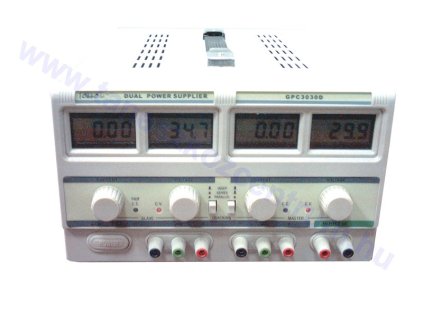 Kettős digitális tápegység, 2x30V, 5A, DC