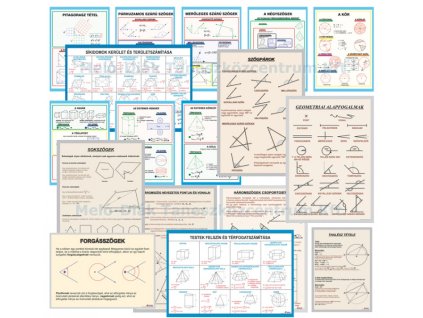 Geometriai oktató tabló garnitúra (17 db-os)