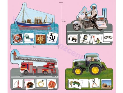 A szakmákhoz tartozó járművek