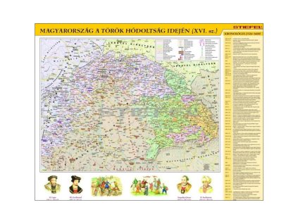 A török hódoltság Magyarországon I. (1526-1600) történelmi falitérkép