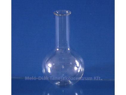 Állólombik, 100 ml-es, üvegből, peremes, szűknyakú