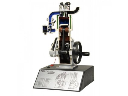 Négyütemű motor, keresztmetszeti modell