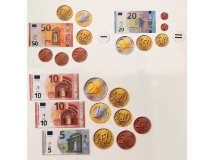 080632.000 - Euró játék bankjegyek és pénzérmék mágneses készlete tárolódobozban