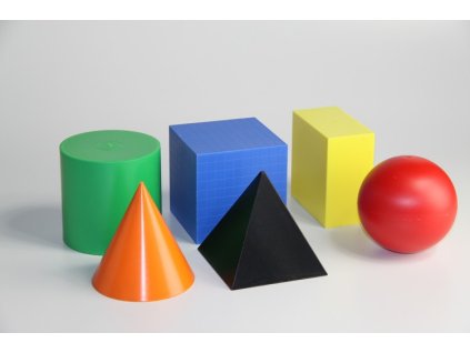 039601.000 - Geometriai testek, színes, 6 db-os készlet (10 cm)
