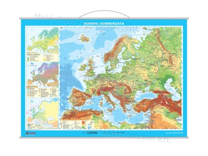 Európa domborzata, falitérkép