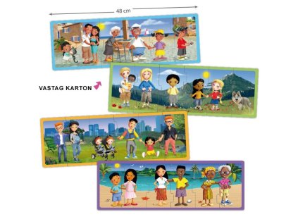 Puzzle, a mai családok, 4 db-os készlet