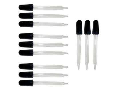 Pipetta üveg 12 db, egyenes végű