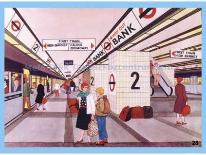 Közlekedés a metrón, fali tabló