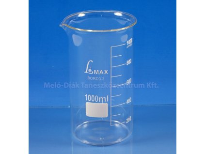 Főzőpohár, magas, 1000 ml., boro 3.3, hőálló üveg