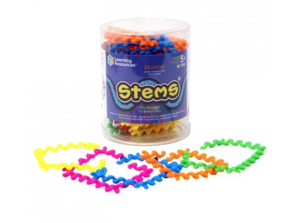 Műanyag színes térbeli építőjáték, 20 db-os készlet