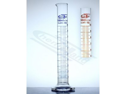 Mérőhenger 500 ml, üveg, talpas, B jelű