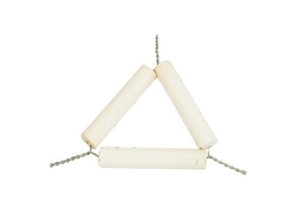 Drótháromszög, 50 mm porcelán gyűrűvel