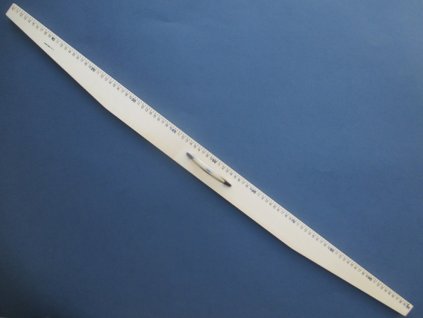 Vonalzó egyenes, mágneses hátlappal, fa, táblai, 100 cm