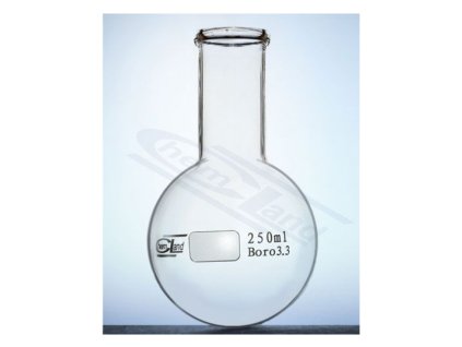 08-233.202.05 - Gömblombik, 250 ml-es, szűknyakú, boroszilikát, hőálló üvegből