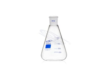 19-071.202.32 - Erlenmeyer lombik, NS 29/32 csiszolattal, beosztással, 2000 ml