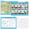 Magyarország domborzata, természetvédelmi térképe, hátoldalán Magyarország nemzeti parkjai + Magyarország vaktérképe