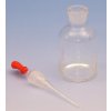 Pipettás fehér üveg, cseppentővel, 125 ml
