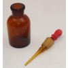 Pipettás barna üveg, cseppentővel, 60 ml