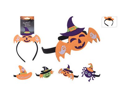 Halloweenská čelenka 15x15cm náhodný výběr