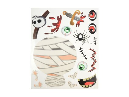 Halloweenowa dekoracja naklejki - zrób to sam