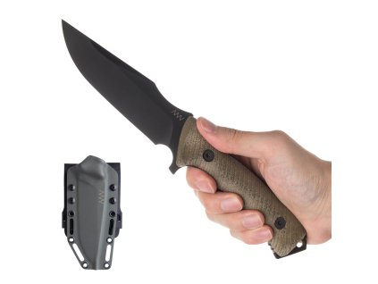 M311 Spelter - Elmax DLC Černá (Varianta Micarta Olivová, Olivový Kydex)