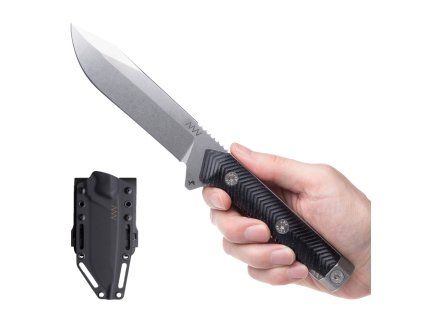 Nůž M73 KONTOS Stonewash (Varianta Micarta Černá, Kydex)
