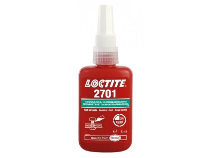 Henkel Loctite 2701 (ZELENÝ) pro trvalé upevňování a utěsňování závitových spojů - 5 ml