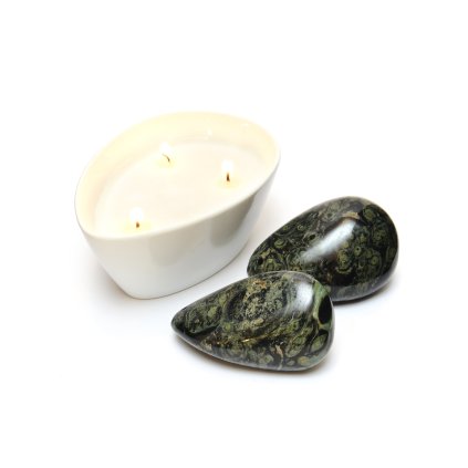 Masážní svíčka - Aztec scent s masážními kameny
