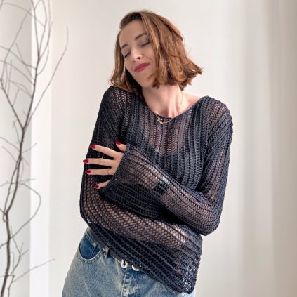 Top Mystic - háčkovaný crop top