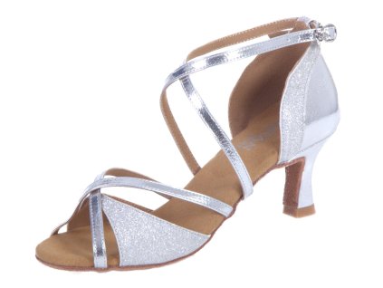 Damen Tanzschuhe 2142BL 49 silber 6 5 cm AAAw
